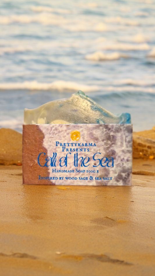 Call of the Sea handmade Soap 110g e- Inspired by Wood Sage & Sea Salt