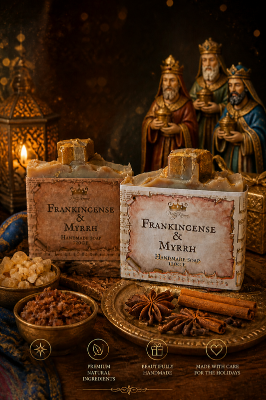 Frankincense & Myrrh handmade soap 120g e