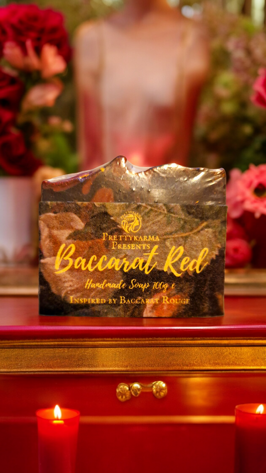Baccarat Red Handmade Soap 100g e - Inspired by Baccarat Rouge